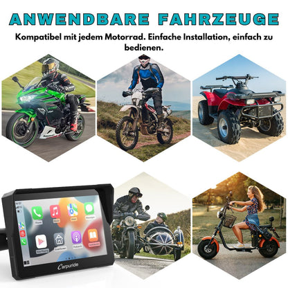 Passt für alle Motorräder: Kabellose Profi-Motorrad-Stereoanlage mit Dual Bluetooth, Gegensprechanlage, Kompass/Barometer, IP67 wasserdicht