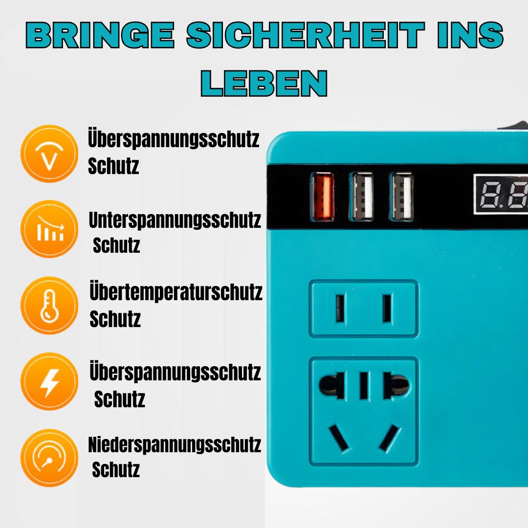 Multifunktionale intelligente Spannungsumwandlung Lithium-Batterie-Wechselrichter-Powerbank